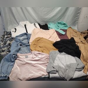 Mixed Women's Clothing Lot - Pastel Pink, Mustard, Denim, Teal, Black